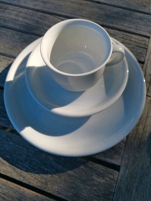 Thomas Porzellan,  3-teiliges Kaffeegedeck, TREND weiß  4 da   gratis Versand