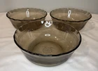Lot of 3 Vintage Pyrex Corning #465 Amber Custard Cups 16oz 475ml Scalloped Edge