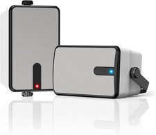 250W Outdoor Bluetooth Speakers, Wireless Sync, Powerful Bass, 2-Pack, White