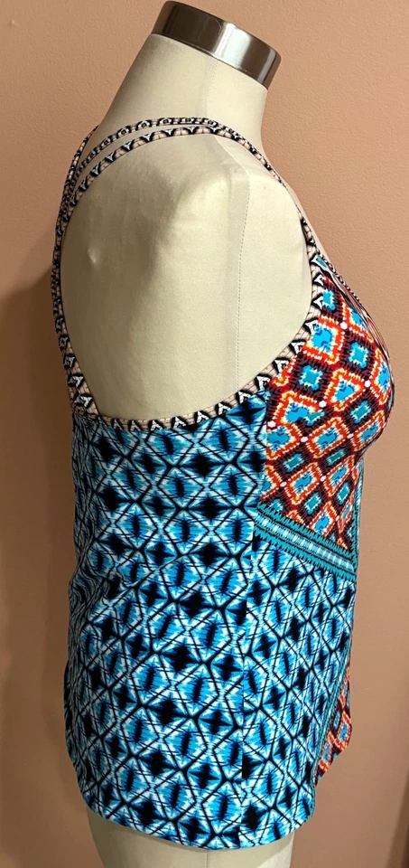 Traje de baño tankini KENNETH COLE Top tónico abdominal talla grande tribus multicolor Foto 4 de 4