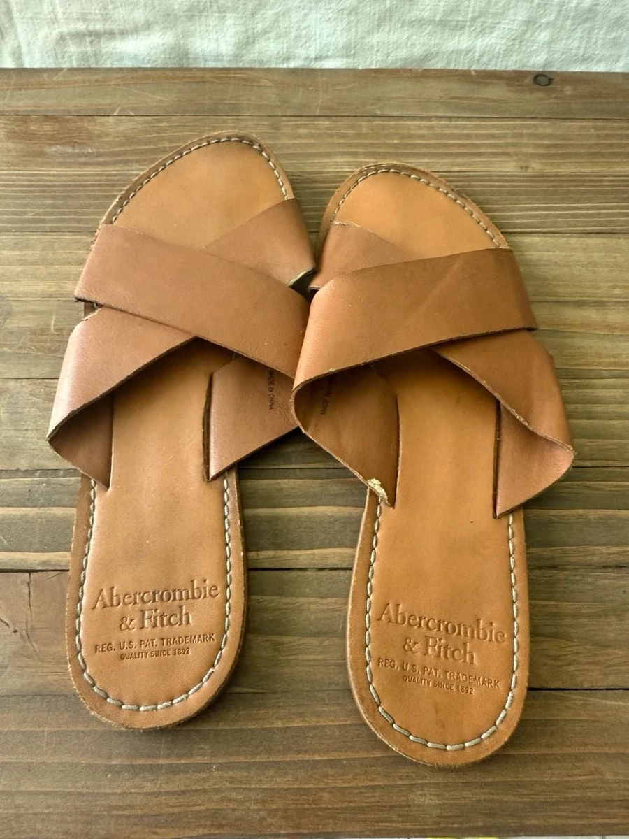 Abercrombie & Fitch Flat (Under 1 in) Leather Upper Sandals  display picture 2