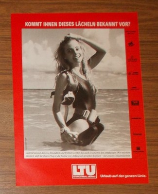 Seltene Werbung LTU - Kommt Ihnen diese Lächeln bekannt vor? 1991