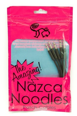 Schwarze Patchkabel ''Nazca Noodles'' mit 75 cm im 5er Pack für DJs und Producer
