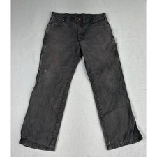 Dickies Mens 36x29 Carpenter Jeans Faded Black Denim Work Pants Casual Mid Rise