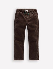 Mini Boden Slim Pull-On Trousers Brown Cord Boy's 4 - 5 Years NWT