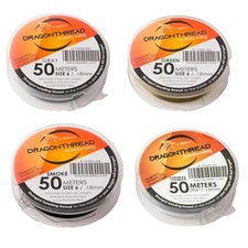 BeadTec DragonThread Beading Thread Size 6 Medium 50M Spool Lot of 4 Colors NEW