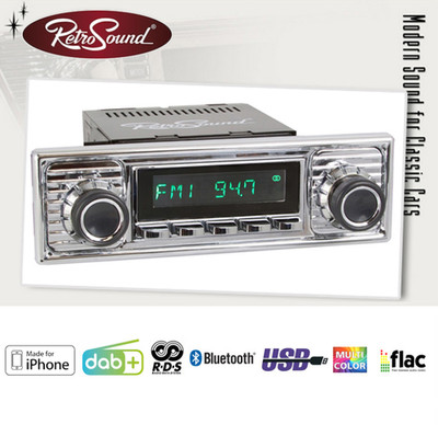 RetroSound RSD-CHROME - San Diego DAB+ Komplett-Set Chrome
