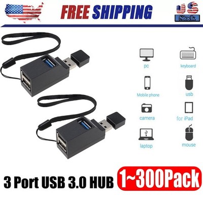 USB3.0 Hub 3Ports Mini Splitter High Speed Data Transfer For PC Laptop wholesale