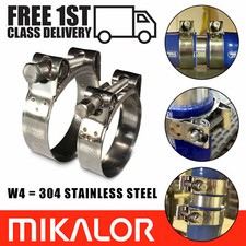 Mikalor Exhaust Clamps 304 Stainless Steel W4 Supra Hose Clips Heavy Duty T Bolt