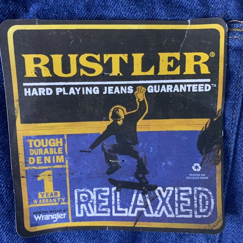 VTG Rustler Wrangler Relaxed Jeans Boys 16 Husky 30/27 RN 130273 Skater NWT - Picture 11 of 13