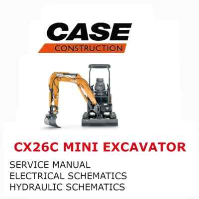 CASE CX26C MINI EXCAVATOR  MANUAL SERVICE REPAIR SHOP  PDF