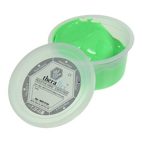 Theraflex Therapie-Knetmasse. Farbe: grün - strong. 85 g. Theraflex Handtrainer