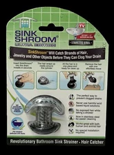 New SinkShroom Stainless Steel Hair Catcher Drain Protector Sink Strainer (SH6)