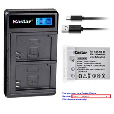 Kastar Battery LCD Dual Charger for Canon NB-5L NB5LH PowerShot SD700 IS SD700IS