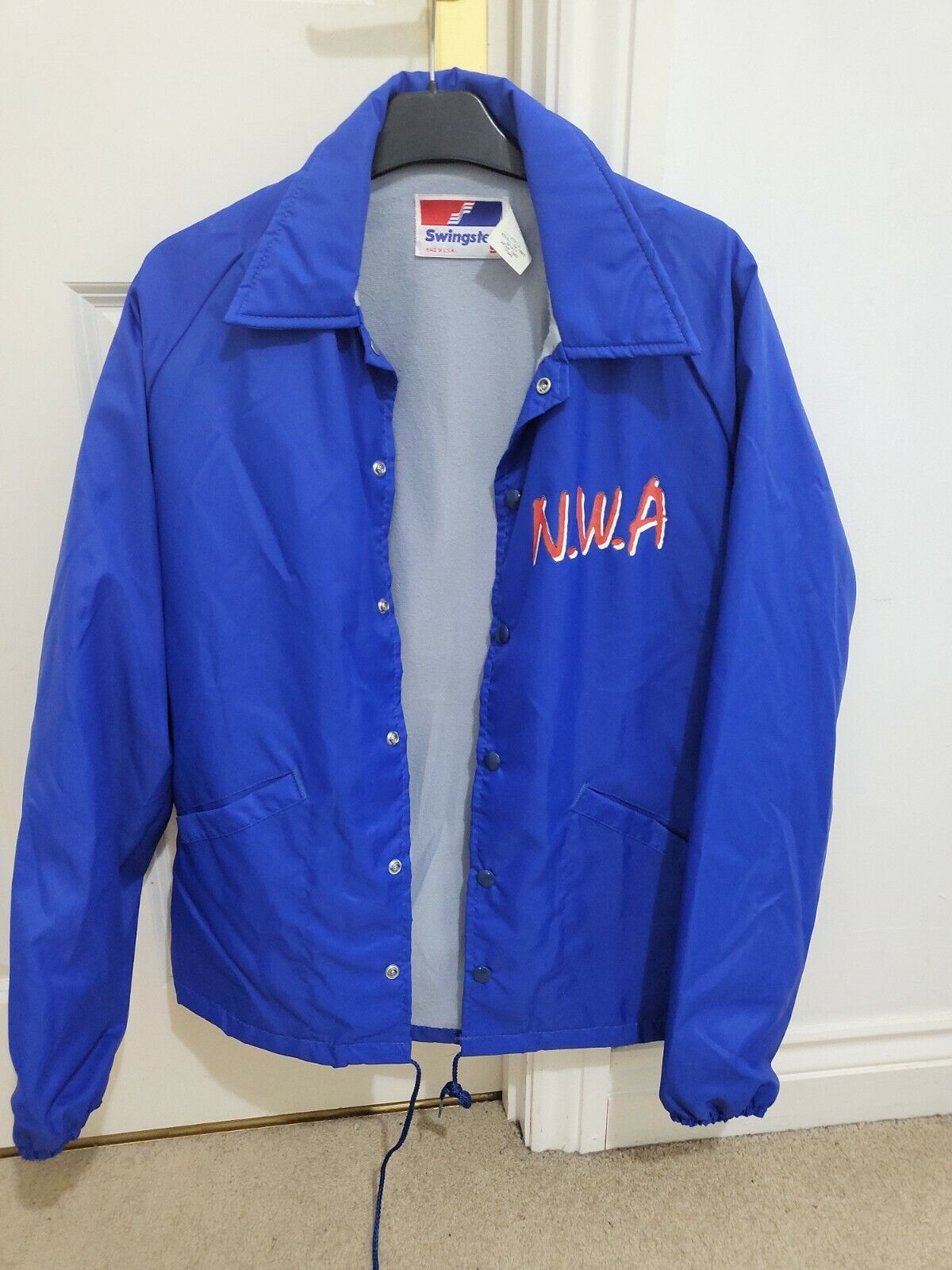 NWA VINTAGE NYLON JACKET SNAP TOP 90s Eazy-E Dr. Dre ice cube