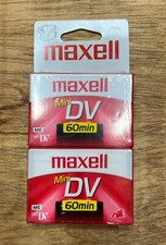 Maxell Mini DV Camcorder Cassette Tapes 60 Minutes 2 Pack DVM60SE New Sealed