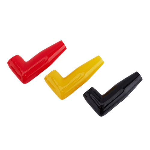 3pc Electric Guard Motor Winch Cable Terminal Boot Rubber Cover Black+Red+Yel-hf - Picture 1 of 9