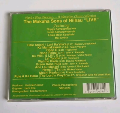 Hank's Place Makaha Sons of Nihau LIVE Hawaiian Classic | eBay