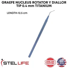Graefe Nucleus Rotator Y Dialor Tip 0.4mm Titanium Ophthalmic Instruments