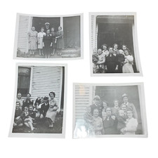 4/Lot VTG 1940s US Marine Sailor w/Family Photo B W Generations Uniform