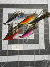 5 hand tied Streamer fly with stinger hook Salmon steelhead Pike Bass Musky  E