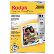 New Kodak Premium Photo Paper 100 Sheets Gloss 4 x 6" Instant Dry 66lb. 250g/m