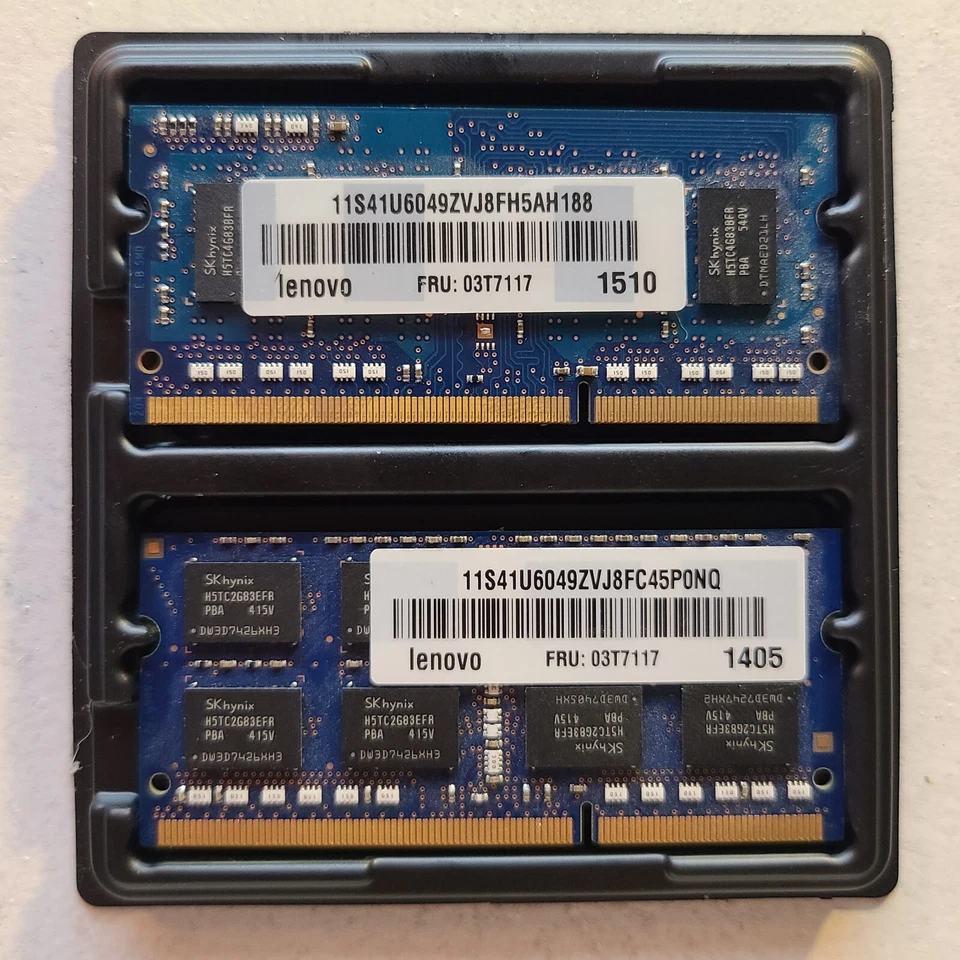 Pair Hynix 8GB (2x4GB) 2Rx8 PC3-12800s DDR3 RAM Modules HMT351S6EFR8A-PB #1238 - Image 3 of 4