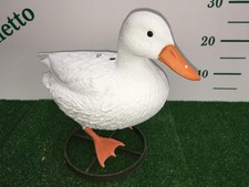 Anatra bianca in plastica, ornamenti per giardino e laghetto