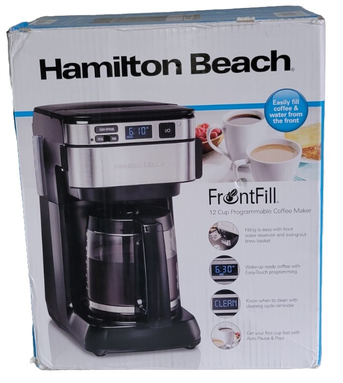 Hamilton Beach Front Fill Programmable Coffee Maker 12 Cups Front