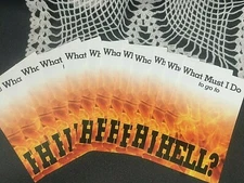 Lot 12 New "What Must I Do to go to Hell?"  Bookmarks Leaflet Christian Tracts