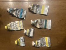 7 Vintage End Of The Bottle Containers Yellow Blue  Green Shiva  Other Brands