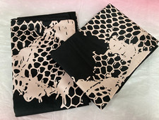 COPPIA federe oxford Agent Provocateur pizzo stampa raso di cotone sham nero BN