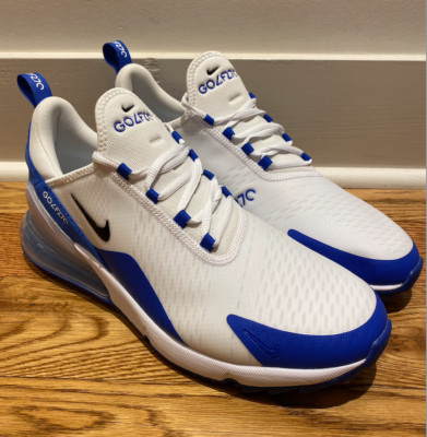 Nike AirMax 270G CK6483-106 White-Black-Racer Blue Men\'s Golf Shoes size 11 both Nike Air Max 270 G White Black Racer Blue Shoes (CK6483 106  main image 4