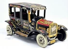Vtg 1950's Tin Litho Marx Old Jalopy Wind-up Toy Car with Driver VGC Still Winds