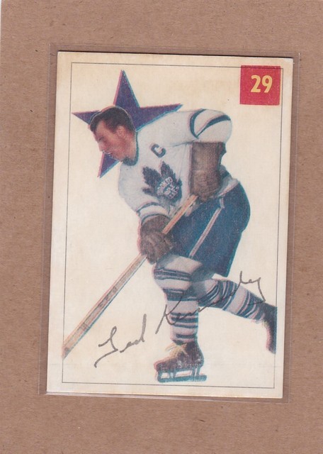 1954-55 PARKHURST HOCKEY TED KENNEDY #29 MAPLE LEAFS EX+ *A35002