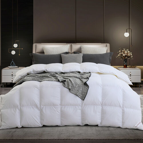 SNOWMAN Heavyweight White All Season Goose Down Comforter Quilt Queen/King Size - Picture 1 of 9