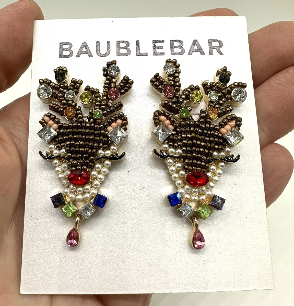 Baublebar reindeer earrings deals