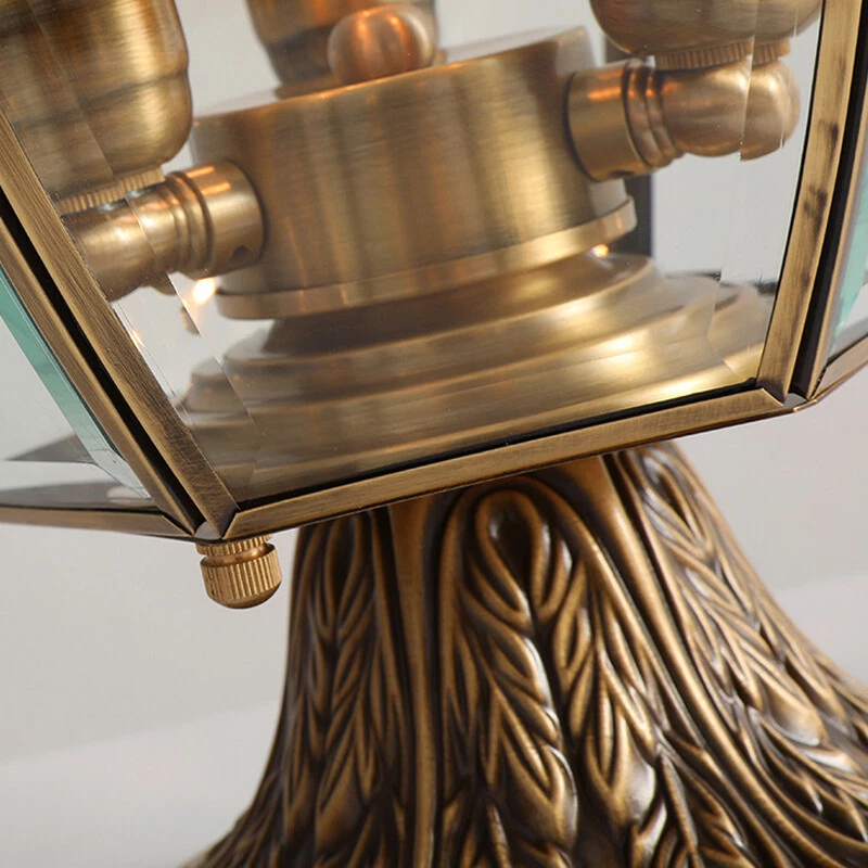 Garden Pillar Light Glass Yard Pillar Lamps Home Post Lighting Outdoor Post Lamp - Image 4 of 4