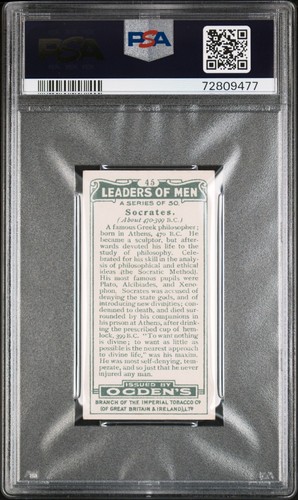Socrates - 1924 Ogden's Leaders of Men #45 PSA 3 - Picture 2 of 2
