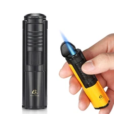 Galiner Cigar Lighter Single Jet Flame Torch Gas Windproof Refillable Gift Box