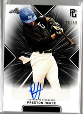 2021 Leaf Perfect Game Showcase Black #BAPH1 Preston Herce Auto /50