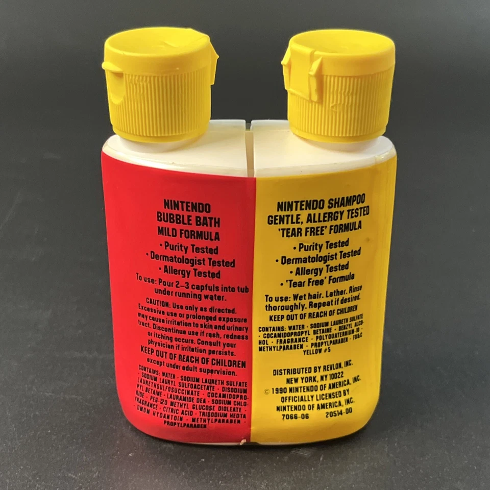 De colección Nintendo 1990 Super Mario Brothers Champú Baño Burbuja Combo Nuevo Antiguo Stock Foto 3 de 4