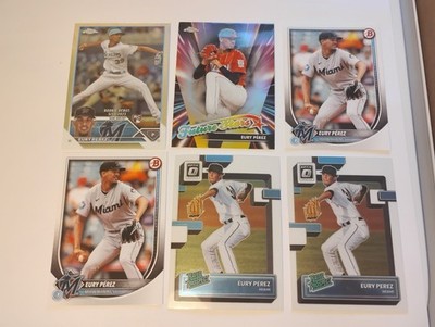 Eury Perez 6 Card RC Lot Miami Marlins
