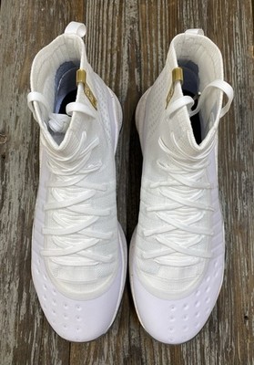 Under Armour Curry 4 Retro White Gold Basketball Sneakers 1298306