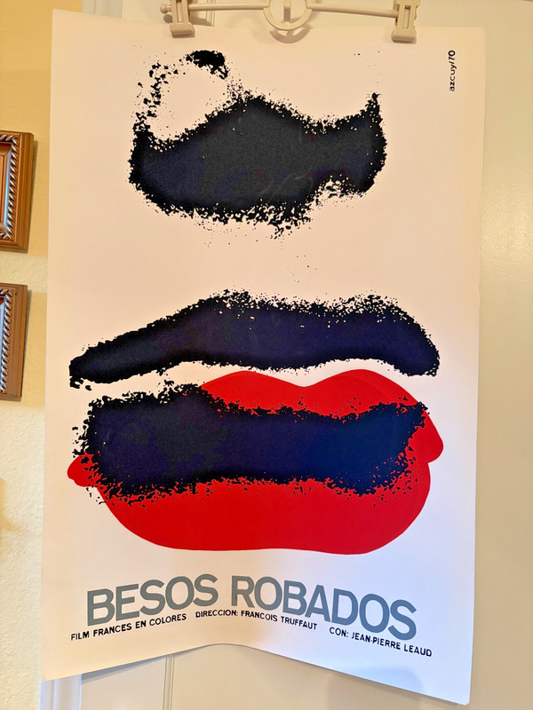 Besos Robados, film poster by R. Azcuy '70 From ICAIC print studio. Mint