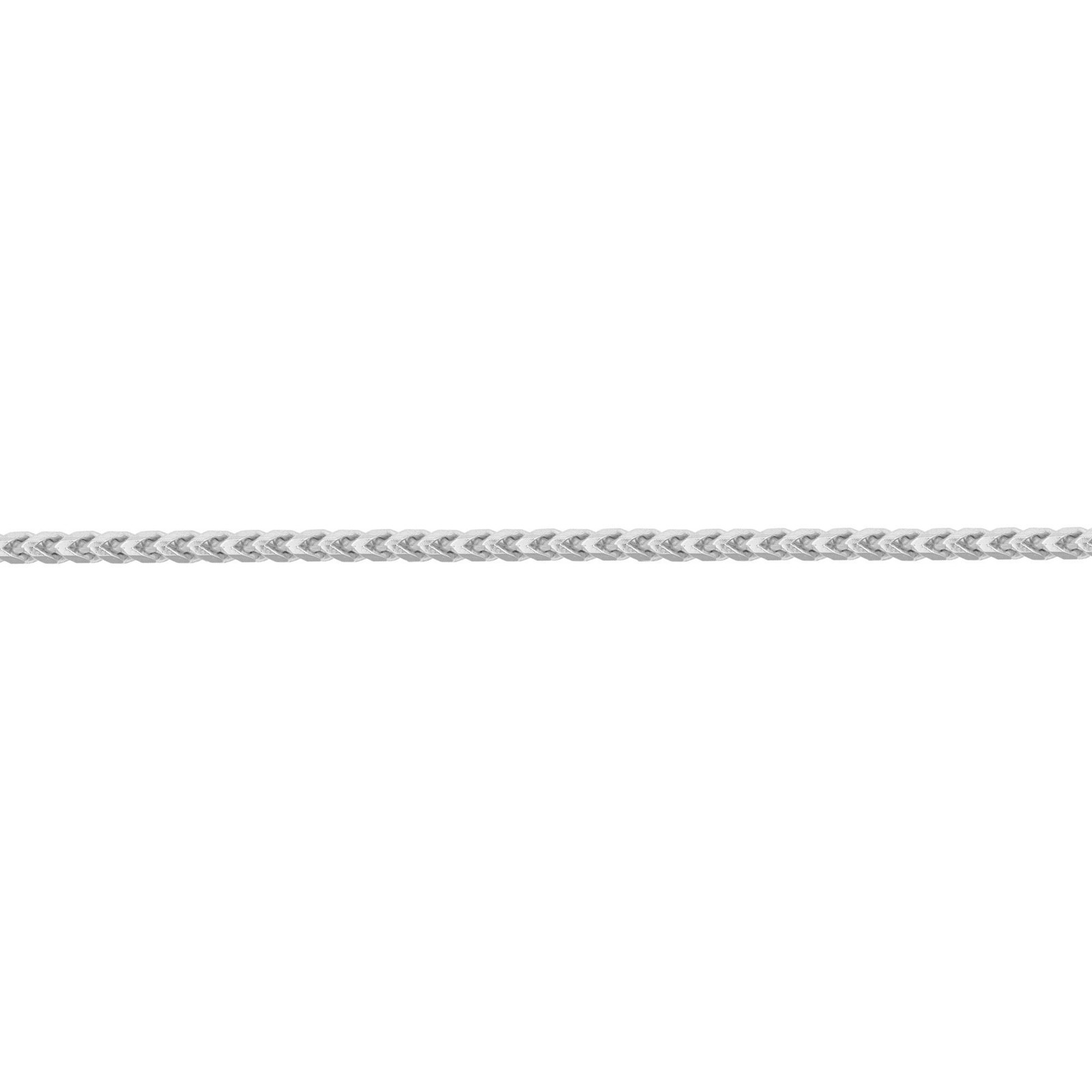 Sterling Silver Jewelco London Square 3D Curb Franco 2.5mm Chain Necklace