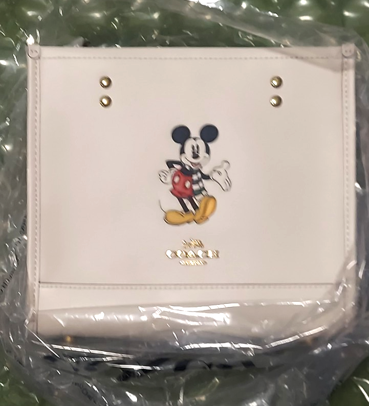 Coach Disney Mickey Mouse Leather Dempsey Tote 22 (Chalk) - NWT