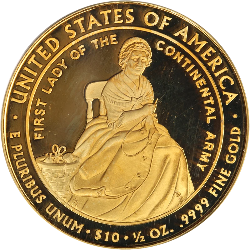 2007-W First Spouse Gold $10 Martha Washington PCGS PR69 DCAM 1st Strike - Image 2 of 4
