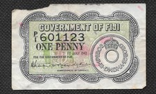 Fiji 1 Penny  1942 Circulated Banknote