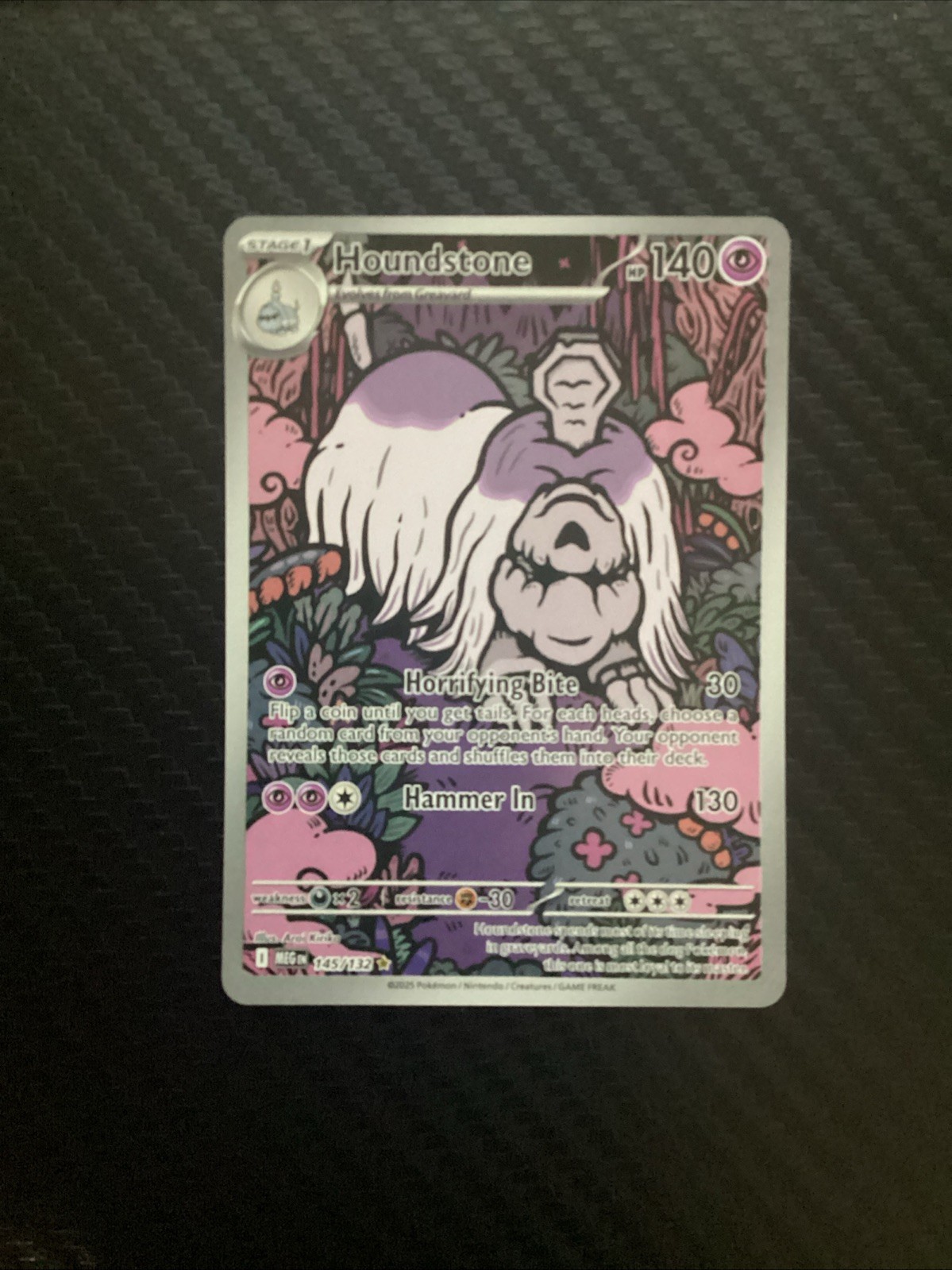 Houndstone - 145/132 - Mega Evolutions - Illustration Rare - NM